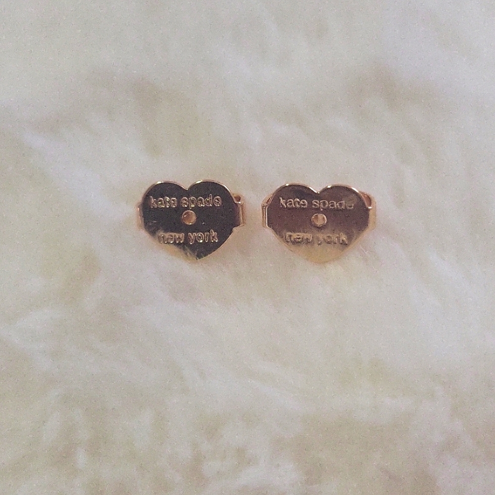 Kate Spade Gold and Clear Cubic Zirconia Stud Earrings - Picture 5 of 8